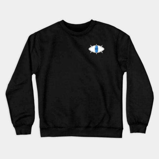 Oblong Eye Design (Upper Corner) Crewneck Sweatshirt by GlitterStyx